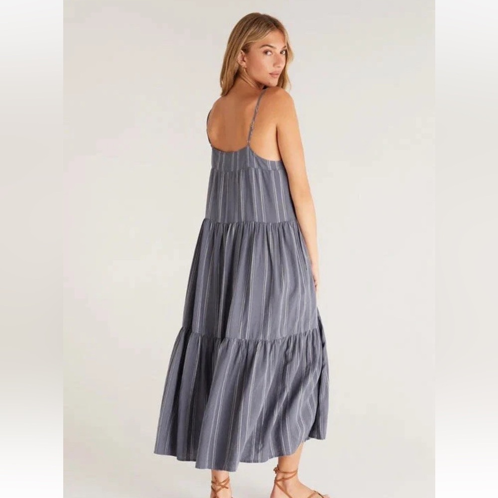 Z Supply | Waverly Stripe Maxi Dress, Worn Indigo xs - Picture 3 of 10